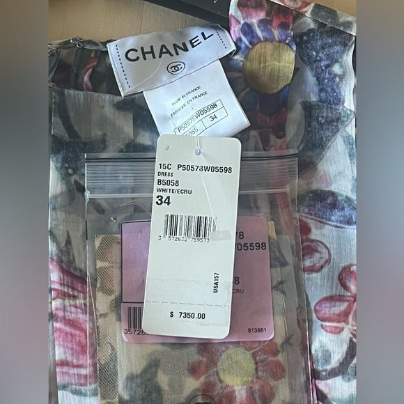 Brand New Chanel Floral Dress Size 34 - Picture 3 of 3